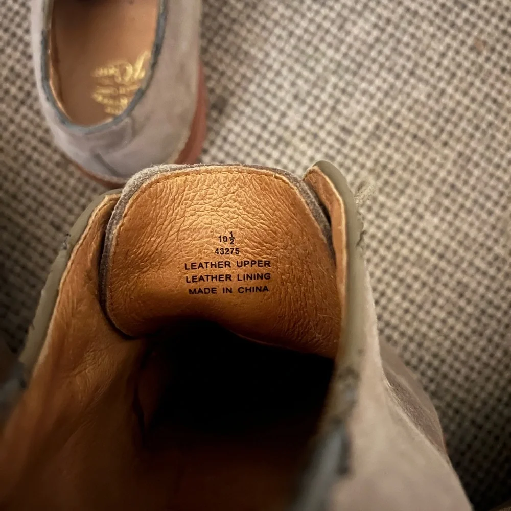 J Crew Used Men's Suede Lace-Up Shoes - Picture 4 of 4
